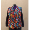 Gilet sans manches femme motif floral | Style bohème chic