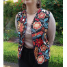 Gilet sans manches femme motif floral | Style bohème chic