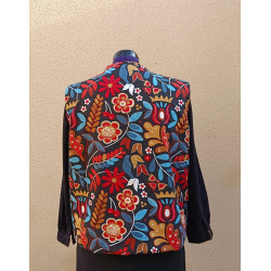 Gilet sans manches femme motif floral | Style bohème chic