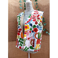 Gilet sans manches femme coloré – Style bohème- Taille M
