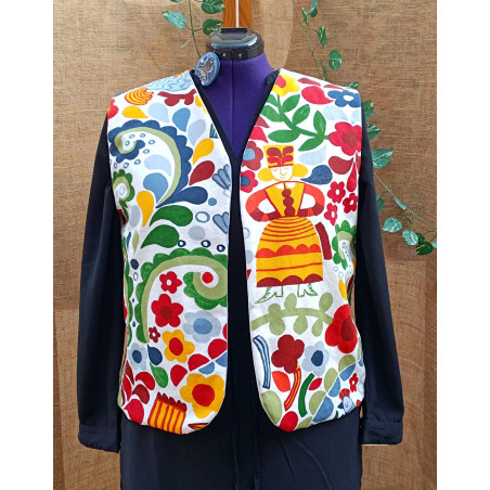 Gilet sans manches femme coloré – Style bohème- taille L