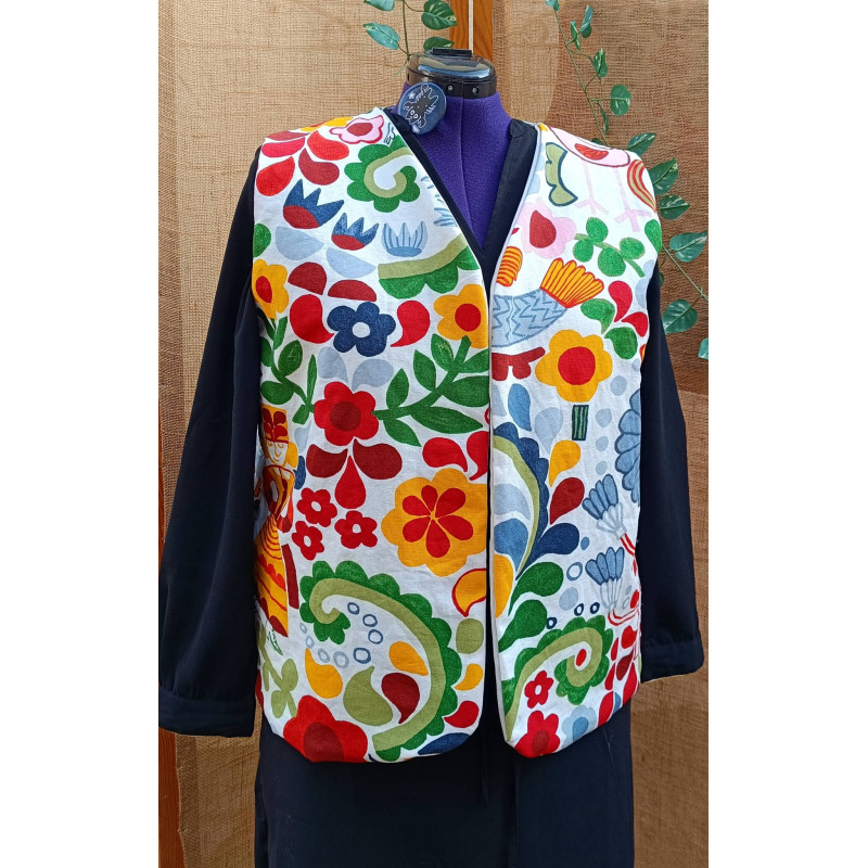 Gilet sans manches femme coloré – Style bohème- taille XL