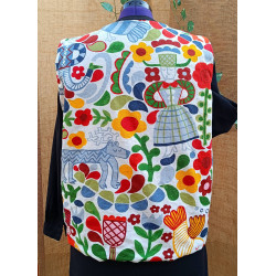 Gilet sans manches femme coloré – Style bohème- taille XL
