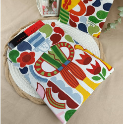 Pochette de livre en tissu coloré – Grand & Petit modèle | Protection livre originale