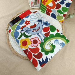 Pochette de livre en tissu coloré – Grand & Petit modèle | Protection livre originale