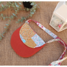 Sac à main enfant terracotta – Rabat patchwork coloré – Sac en gaze de coton fait main