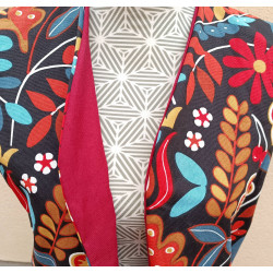 Gilet sans manches femme motif floral | Style bohème chic - taille au choix