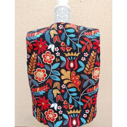 Gilet sans manches femme motif floral | Style bohème chic - taille au choix