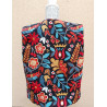 Gilet sans manches femme motif floral | Style bohème chic - taille au choix