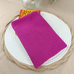 Pochette livre de poche Licorne – Velours côtelé fuchsia