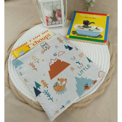 Pochette livre enfant animaux forêt endormis– housse petit livre