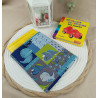 Pochette livre enfant motif dinosaures – petit modèle