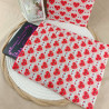 Pochette Livre Tissu Cœurs Rouges – Housse Protège Livre