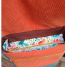 Sac bandoulière femme coloré | Motif tropical & velours côtelé