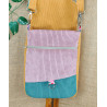 Sac bandoulière femme fleuri en tissu et velours – sac original