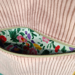 Sac bandoulière femme fleuri en tissu et velours – sac original