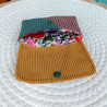 Mini pochette femme fleurie en tissu et velours côtelé – porte- carte original