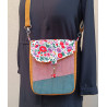 Sac bandoulière femme fleuri en tissu et velours – sac original