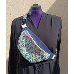 Sac banane liberty bleu – Sac fleuri chic et pratique
