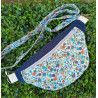 Sac banane liberty bleu – Sac fleuri chic et pratique