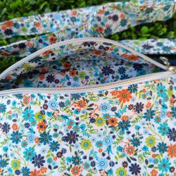 Sac banane liberty bleu – Sac fleuri chic et pratique