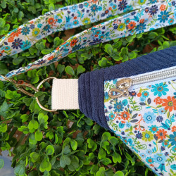 Sac banane liberty bleu – Sac fleuri chic et pratique