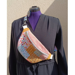 Sac banane patchwork fleuri – Sac ceinture original et tendance