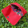 Pochette à clés et cartes en velours côtelé I Artisanat Metz