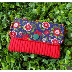 Pochette à clés et cartes en velours côtelé I Artisanat Metz