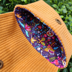 Pochette à clés et cartes en velours côtelé I Artisanat Metz