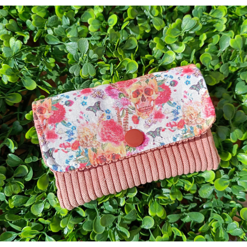 Pochette à clés et cartes en velours côtelé I Artisanat Metz