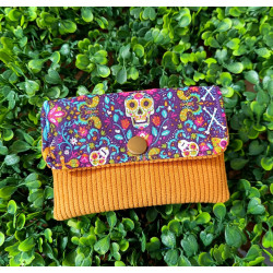 Pochette à clés et cartes en velours côtelé I Artisanat Metz
