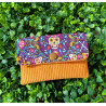 Pochette à clés et cartes en velours côtelé I Artisanat Metz
