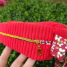 Sac fraise Anaïs - velours côtelé- artisanal I De Nature Colorée