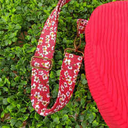 Sac fraise Anaïs - velours côtelé- artisanal I De Nature Colorée