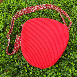 Sac fraise Anaïs - velours côtelé- artisanal I De Nature Colorée