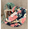 Sac banane XXL femme – Fleurs automnales – Grand format fait main