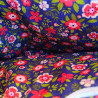 sac demi-lune artisanale en velours rouges et fleurs I De Nature Colorée