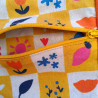 Sac demi-lune en velours côtelé orange - modèle rétro I De Nature Colorée