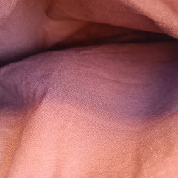 Sac demi-lune en velours côtelé orange - modèle rétro I De Nature Colorée