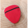 Porte-monnaie fraise velours rouge | Accessoire original fait main