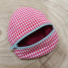 Porte-monnaie fraise en tissu vichy rouge | Accessoire original