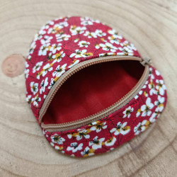Porte-monnaie fraise "ramène pas ta fraise" - fait main à Metz
