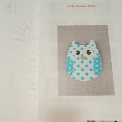 Patron couture PDF porte-monnaie hibou avec les yeux sublimation
