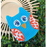 Hibou en velours côtelé artisanal I De Nature Colorée