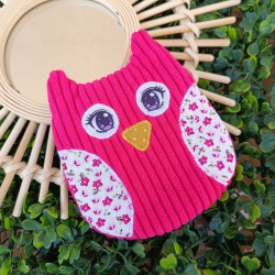 Hibou en velours côtelé artisanal I De Nature Colorée
