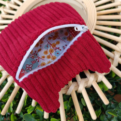 Hibou en velours côtelé artisanal I De Nature Colorée