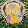 Hibou en velours côtelé artisanal I De Nature Colorée