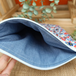 Pochette matelassée fleurie style liberty I fait main à Metz