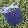 Sac bandoulière enfant velours côtelé bleu marine I fait main